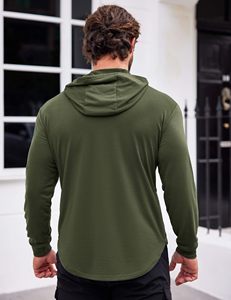 Sweat-shirt de sport ajusté à manches longues pour homme, vêtements de fitness pour la musculation, entraînement, style de vie actif - Product Image 3