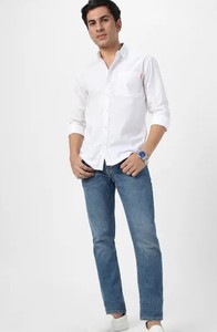 Chemise solide décontractée de coupe régulière pour hommes avec col ouvert Tenue de tous les jours élégante et confortable pour toutes les occasions - Product Image 5
