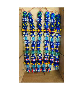 Artisan <b>Craft</b> Lamp Work Glass <b>Beads</b> 16mm Round Multi Colors for Jewelry Making and Decoration - Product Image 1