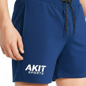 Nouveauté 2025 Shorts de jogging décontractés pour hommes avec poches, style urbain, en polyester/coton, à cordon de serrage, taille haute, séchage rapide - Product Image 5