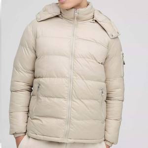 Dernier design Veste matelassée à haute brillance avec logo sur le devant à capuche Séchage rapide Coupe-vent Chaude Veste d'hiver personnalisée pour hommes en plein air - Product Image 1