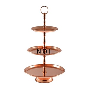 Acabado Chapado en cobre Vajilla para el hogar Accesorios de decoración Fiestas DE BODA Soporte para servidor de pasteles - Product Image 1