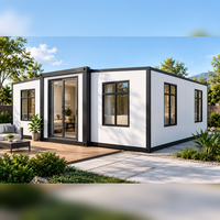 Maison conteneur moderne extensible et pliable 20ft 40ft, villa modulaire préfabriquée de luxe, maison mobile certifiée à installation rapide