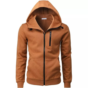 Fabricants de sweats à capuche à fermeture éclair de haute qualité pour hommes, 100% coton, sweats à capuche décontractés pour jeunes hommes, vêtements de rue pour hommes avec logo personnalisé - Product Image 5