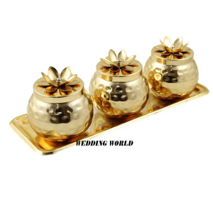 Boîte à chocolat ronde en cuivre, design élégant, nouvelle collection, boîte à bonbons en métal classique et raffinée - Product Image 3