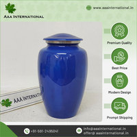 Exportation de nouvelles urnes de crémation en métal pour adultes en aluminium au design de luxe de qualité supérieure avec logo personnalisé pour les acheteurs authentiques