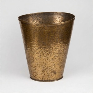 HeritageGlow Poubelle en métal avec finition de style industriel ou salle de bain de restaurant de cuisine à domicile-pour la gestion des déchets de papier - Product Image 4