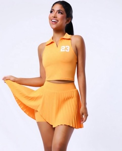 Tenue de tennis pour femme la plus vendue 2025 – Nouveautés : Ensemble floral sans manches, jupe et robe de sport pour femme, ensembles de tennis faciles à porter - Product Image 4