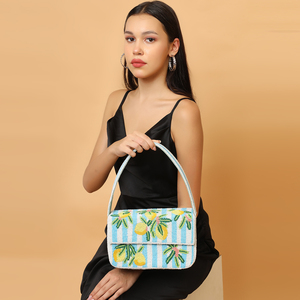Borsa estiva da donna Look italiano | Design ispirato | Borsa di tendenza ricamata a mano artigianale - Product Image 3