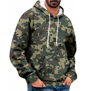 Sudadera con Capucha de Camuflaje Vintage Personalizada y Transpirable, Sudadera con Capucha de Camuflaje para Hombre, Estampada y de Gran Gramaje, para Otoño e Invierno - Product Image 4