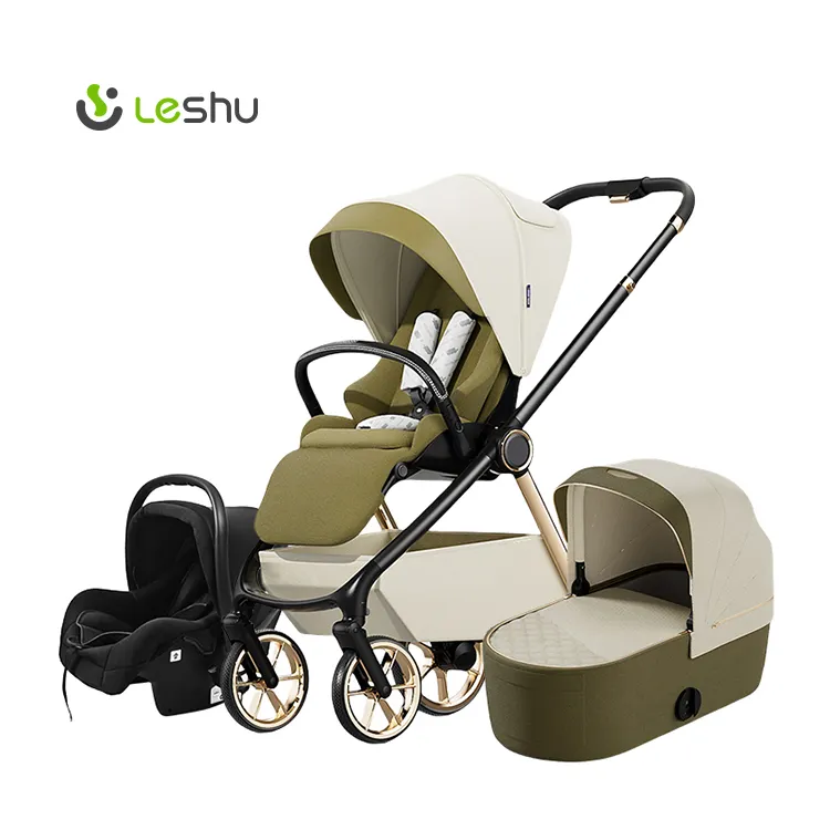 Ceinture de sécurité pour bébé poussette Portable nouveau-né bébé poussette Protection solaire 3 en 1 bébé poussette