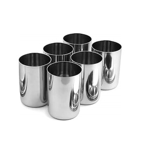 Verre à liqueur en acier inoxydable de style nordique fait à la main classique maison hôtel eau potable accessoire fabricant verre en métal - Product Image 6