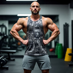 เสื้อกล้ามแขนกุดพิมพ์ลายสำหรับผู้ชาย - Product Image 3