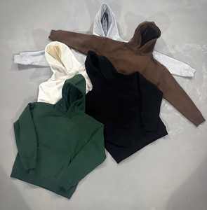 Sudadera con capucha bordada de gran tamaño para hombre, Sudadera con capucha de lana de algodón 500 Gsm 100%, fabricante Unisex, sudaderas con capucha bordadas negras personalizadas - Product Image 3