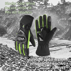 Gants de moto d'hiver coupe-vent avec logo personnalisé, gants de conduite épais et chauds à doigts entiers, vente en gros - Product Image 2