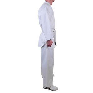 Uniformes de Taekwondo transpirables en blanco liso Conjuntos Precio barato Nuevo diseño Ropa de artes marciales Uniforme de Taekwondo - Product Image 4