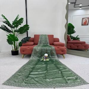 ชุดส่าหรีผ้าไหมผสมด้ายถักอย่างดีและเสื้อเบลาส์ Benglori - Product Image 3