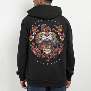 Sweat à capuche imprimé strass de chez nous Street Wear Fashion Hip Hop Full Hoodie Outside Rhinestone Hoodies - Product Image 3