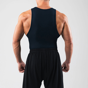 Camiseta sin Mangas Negra para Hombre, Cuello Redondo, Tejida, Color Sólido, Transpirable, Ropa Deportiva Informal, Producción Harry Johnson 2026 - Product Image 2