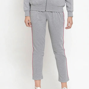 Ropa de invierno para mujer, chándal liso, 100% algodón, forro polar, estampado personalizado, sudaderas con cremallera y pantalones de chándal, chándal corto para mujer - Product Image 4