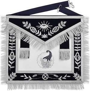 Conjunto de delantal y cuello masónico hecho a mano, uniforme personalizado para uso en casa de campo, ropa ceremonial, pedido a granel de fábrica - Product Image 5