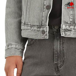 Chaqueta Vaquera Personalizada para Hombre Ryan Pro Gear, Cierre de Botones Cómodo, Logotipo Personalizado, Estilo Sólido - Product Image 5