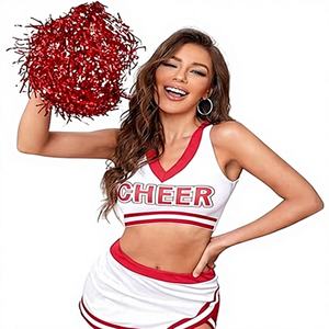 Uniformes de Porristas Personalizados Directo de Fábrica, Shorts 100% Poliéster, Disfraces de Porristas Escolares - Product Image 1