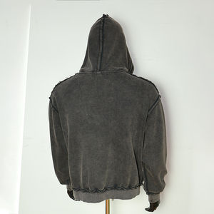 Sweat-shirts tendance 2026, vente en gros OEM, vintage, pour hommes, en polaire, écologiques, avec broderie appliquée, lavage à l'acide, lourds, délavés - Product Image 6