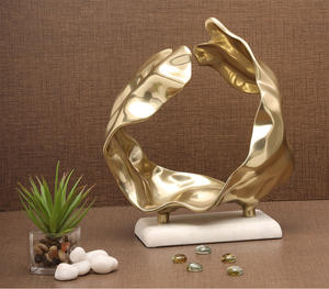 Table de Table élégante en marbre et métal, décoration pour la maison, la vaisselle d'hôtel, finition Putter, Design moderne, Table en métal, couleur or blanc - Product Image 6