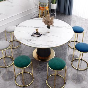 18 inch Vòng nhung thanh phân cho nhà bếp và Nhà Phong Cách Stackable chỗ ngồi ghế với vàng kim loại khung ghế cao cho người lớn - Product Image 2