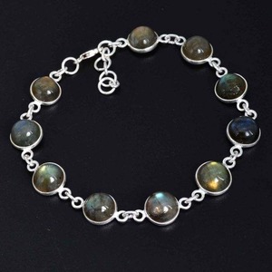 Bracelet tennis en argent 925 de qualité supérieure, fait à la main, avec labradorite, couleur éclatante, pour homme et femme, cadeau pour les occasions spéciales - Product Image 4