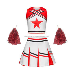 ชุดยูนิฟอร์มเชียร์ลีดเดอร์แบบสั่งทำพิเศษ ผลิตจากโพลีเอสเตอร์ 100% ทนทาน พร้อมโลโก้ด้านหน้าพิมพ์ด้วยเทคนิคการถ่ายเทความร้อน - Product Image 5