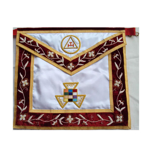 ผ้ากันเปื้อนลาย Masonic Fellow ผ้าหนังแกะพร้อมตรา3D ปักโลโก้เย็บตกแต่งด้วยแม่เหล็กกำหนดขนาดได้เอง - Product Image 5