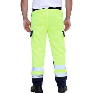 Pantalones de seguridad para el trabajo altamente recomendados Pantalones de poliéster de invierno con cinta reflectante de dos colores Logotipo personalizable Pantalones de alta visibilidad - Product Image 3