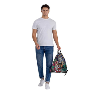 Ropa deportiva portátil Anime bolsas con cordón mochila gimnasio cordón zapatos bolsa mochilas cordón bolsillo mochila Anime bolsa - Product Image 5