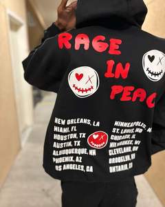 Ensemble de survêtement pour homme avec logo personnalisé, fermeture éclair intégrale, lavage à l'acide, coton vintage, appliqué brodé, ensemble de survêtement personnalisé - Product Image 2