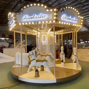 Tùy chỉnh thiết kế mới kim loại <span class=keywords><strong>Merry</strong></span>-<span class=keywords><strong>GO</strong></span>-<span class=keywords><strong>Round</strong></span> với âm nhạc và ánh sáng gương carousels trẻ em 'fairground <span class=keywords><strong>Carousel</strong></span> để bán - Product Image 6