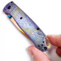 Haut de gamme CNC M390 Tanto lame couteau dossier avec poignée en alliage de titane Logo personnalisé Camping auto-défense OEM/ODM pris en charge