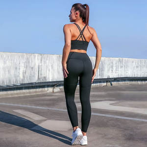 Vente directe d'usine ensemble de yoga pour femmes vêtements de fitness et d'entraînement ensemble de yoga pour femmes ensemble de yoga pour femmes taille haute - Product Image 3