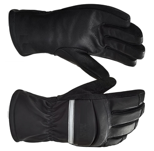 Gants de sauvetage ignifuges en cuir pour pompiers avec sangle réfléchissante - Product Image 5