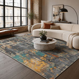 Tapis lavable en chenille Rug Weavers RW7126 Bergamo Pewter Tribal, 10 tailles, vente en gros et dropshipping - Product Image 3