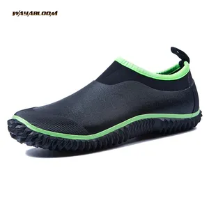ODM OEM özel toptan özel yağmur çizmeleri su geçirmez neopren kauçuk çalışma yağmur ayakkabıları yetişkin Unisex kaymaz Midi erkekler kadınlar