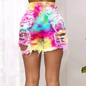 Nuevos pantalones cortos estampados por sublimación para mujer, pantalones cortos vaqueros informales personalizados al por mayor para mujer, pantalones cortos vaqueros de alta calidad a la moda - Product Image 3