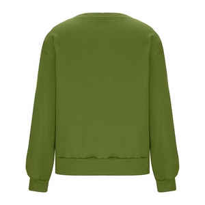 Suéteres de Cuello Redondo para Mujer, 100% Algodón, con Logotipo Frontal, Transpirables, Ecológicos, Casuales, para Invierno - Product Image 2