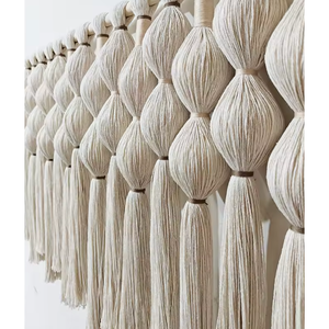 Pure Contrast <b>Macrame</b> Wall Hanging Handmade Boho Tapestry Inspired by Caralarga Minimalist Fiber Wall Art Bohemian Decor - Product Image 2