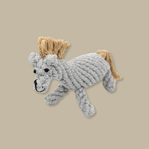 Jouet en corde pour animaux de compagnie Serene Gray Horse, jouet interactif et de mouvement - Product Image 2