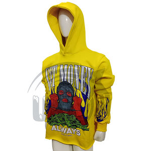 เสื้อฮู้ดผ้าฟลีซสำหรับผู้ชายเสื้อสเวตเชิ้ตสไตล์สตรีทแวร์ผ้าคอตตอนพิมพ์ลายหน้าจอ100% แบบ2025กำหนดเอง - Product Image 1