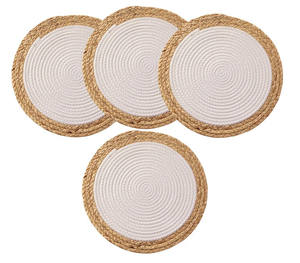 Napperons en corde de coton rotin de style bohème tissé à la main pour décor de table Garden Party - Product Image 2