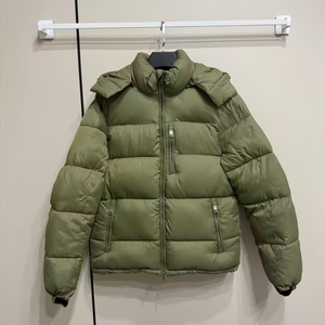 Blouson universitaire oversize zippé pour homme, qualité supérieure, uni, matelassé, respirant, imperméable, 100% coton, col montant, idéal printemps - Product Image 3