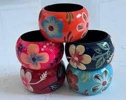 Anneaux enracinés en bois bijoux de bracelets - Product Image 5